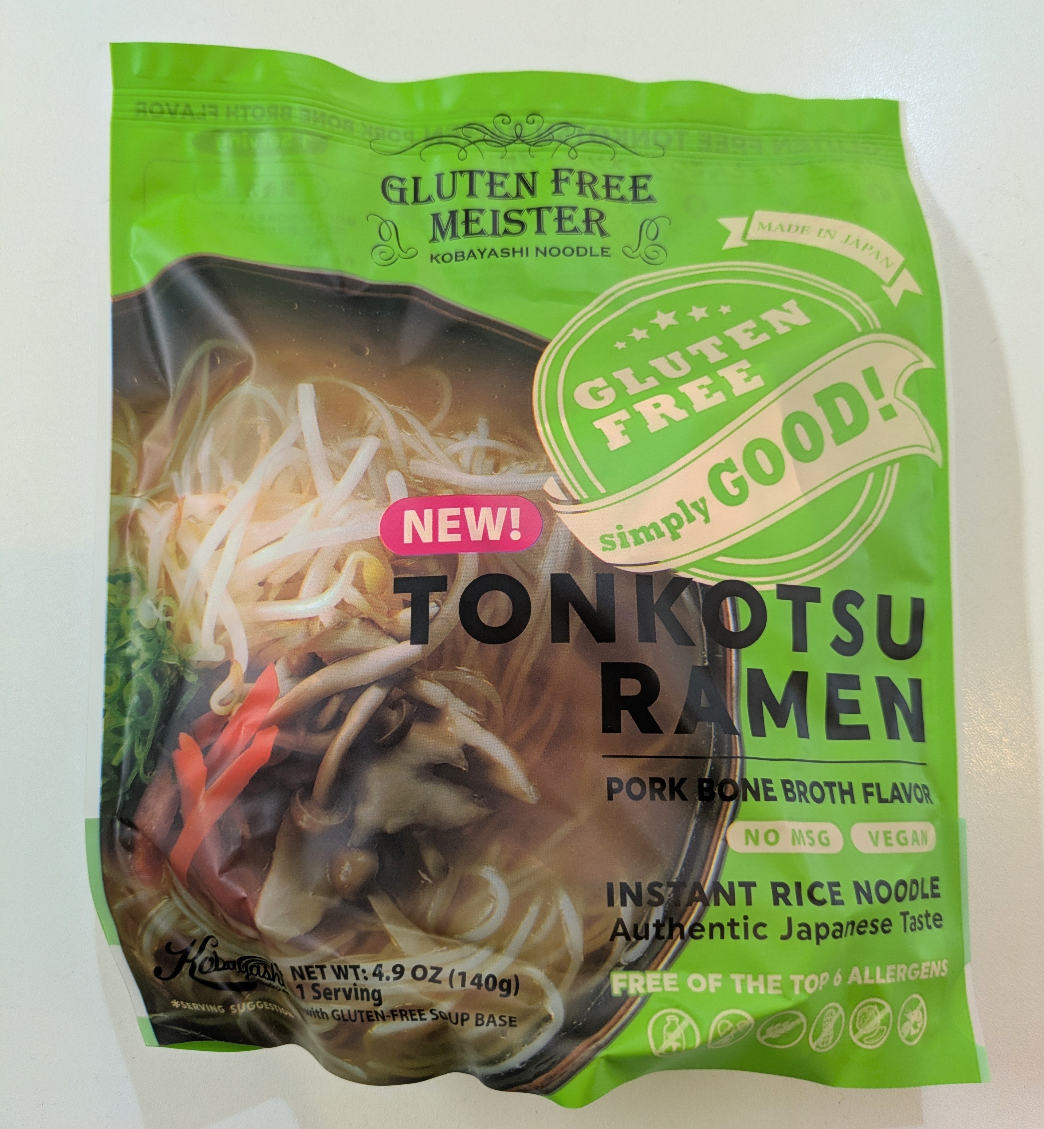 グルテンフリー　インスタントとんこつ風ラーメン