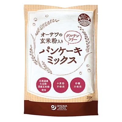 砂糖不使用 玄米粉入りパンケーキミックス　グルテンフリー